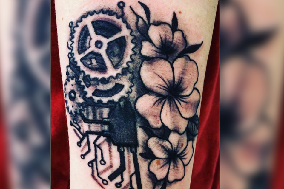 Getting a tattoo on your bicep or forearm is less painful than many other areas of the body.