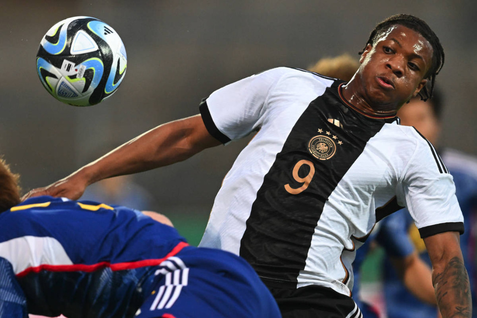 Jessic Ngankam (22) hat im U21-Spiel gegen Japan sein erstes Tor für die deutsche Nationalmannschaft erzielt.