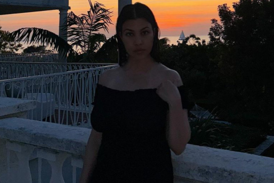 Kourtney Kardashian shared another look at her family's breathtaking, tropical plus a new glimpse at Rocky Thirteen Barker.