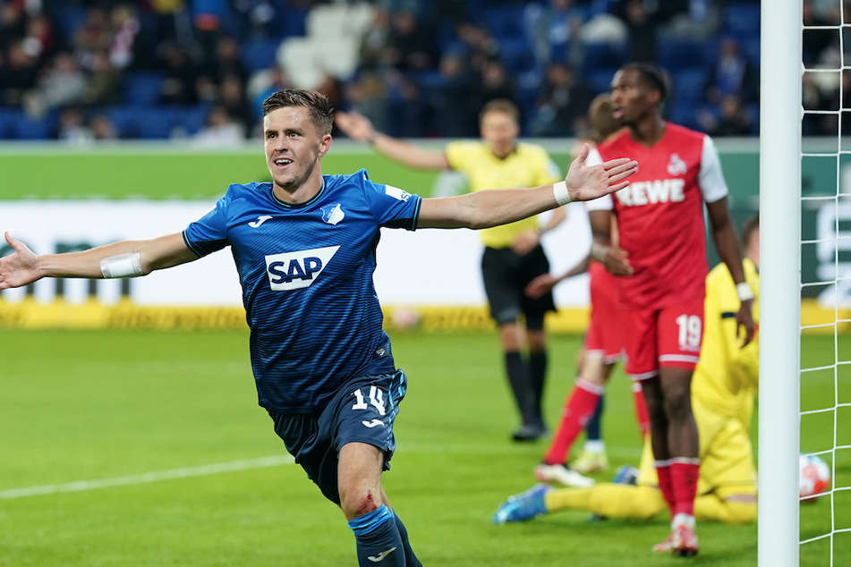 Hoffenheims Christoph Baumgartner jubelte zwischenzeitlich über das 3:0.