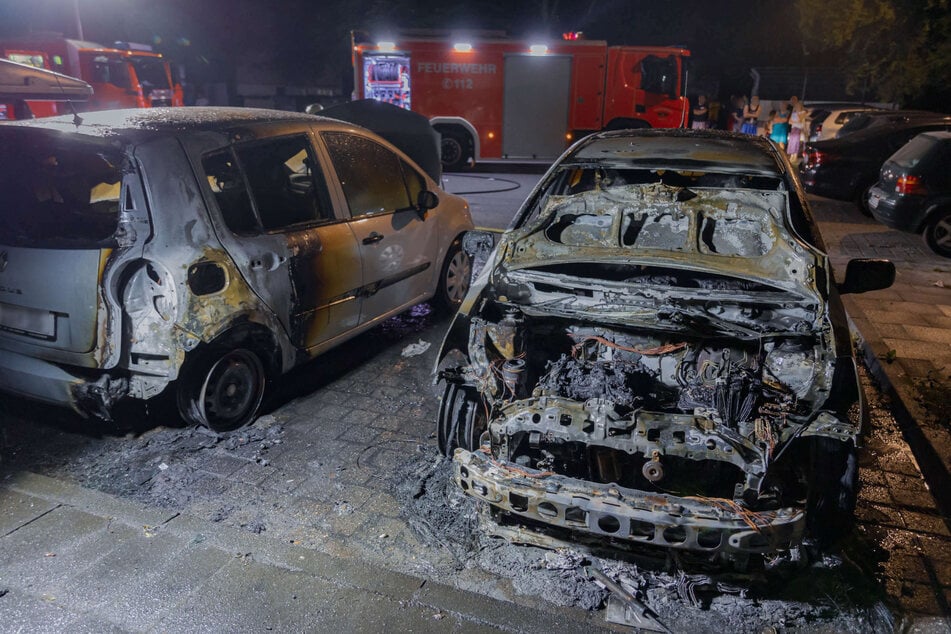 Die betroffenen Autos wurden bei den Brandstiftungen zum Teil völlig zerstört.