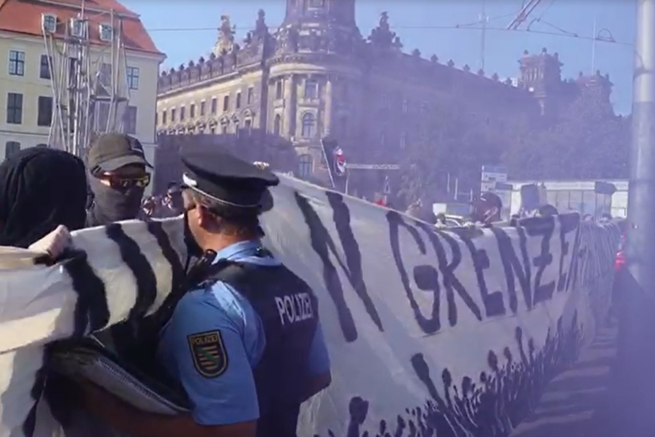 Beim Zusammenstoß der Demonstranten mit der Polizei auf der Wilsdruffer fiel der verhängnisvolle Satz: "Schubs mich und Du fängst Dir 'ne Kugel".