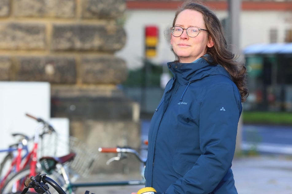 Grünen-Stadträtin Susanne Krause (43) war bei der Radler-Demo dabei.