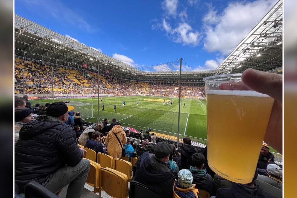 Das Bier in Dresden in Rudolf-Harbig-Stadion kostet 4,50 Euro pro halben Liter - genauso wie in Aue. Die Sachsen sind damit ligaweit die preiswertesten.