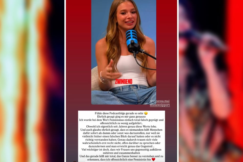 In ihrer Instagram-Story hat sich Engels erneut zu der Feminismus-Debatte um ihre Person geäußert und eingeräumt, nicht genug aufgeklärt gewesen zu sein.
