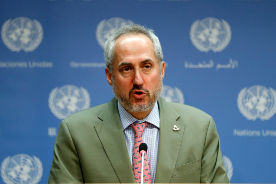 UN-Sprecher Stéphane Dujarric (58) äußerte sich in New York zum "Kissgate" um Rubiales.