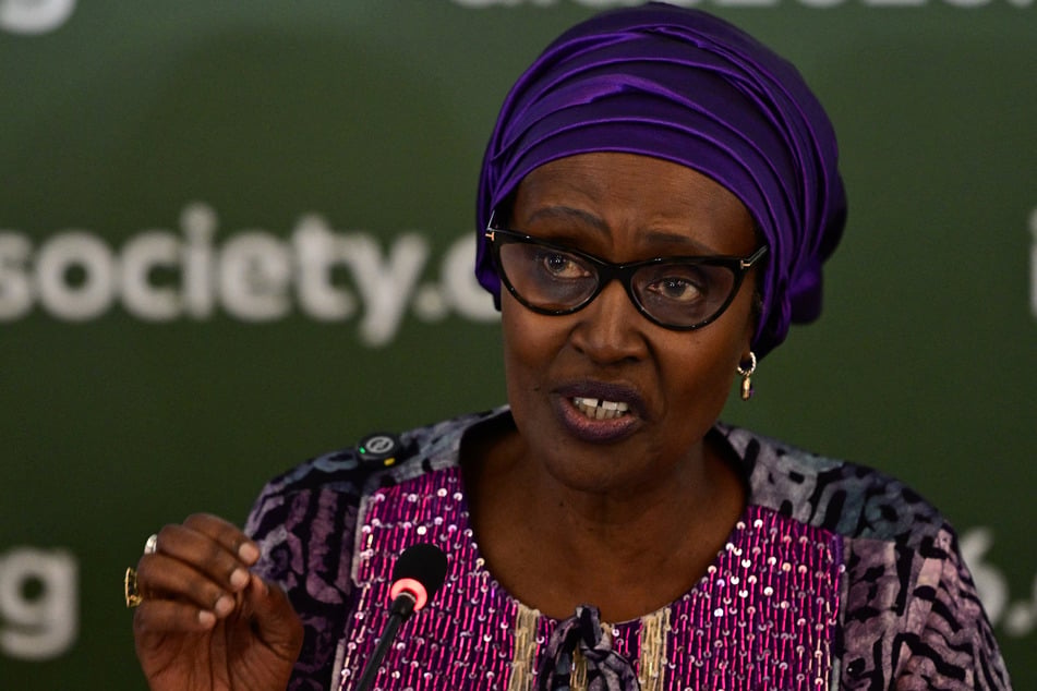 UNAIDS Executive Director Winnie Byanyima speaks during a media briefing ahead of the 26th International AIDS Conference in Rio de Janeiro, Brazil, on Monday.