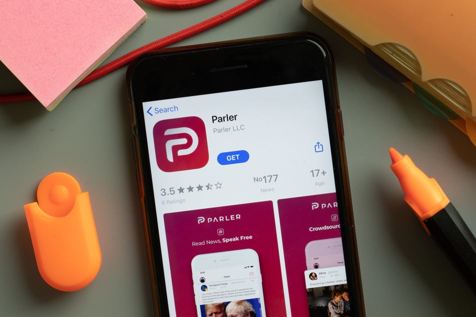 Google and Apple have already banned Parler from their app stores until further notice (stock image).