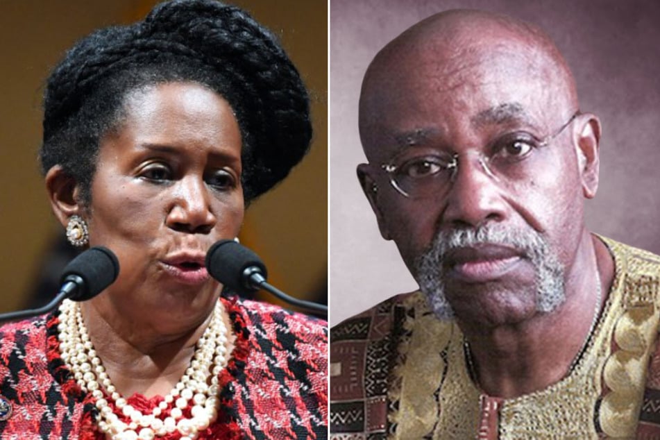 Attendees at the Martha's Vineyard Reparations Town Hall honored recently departed reparations champions, including Congresswoman Sheila Jackson Lee (l.) and Baba Leonard G. Dunston.