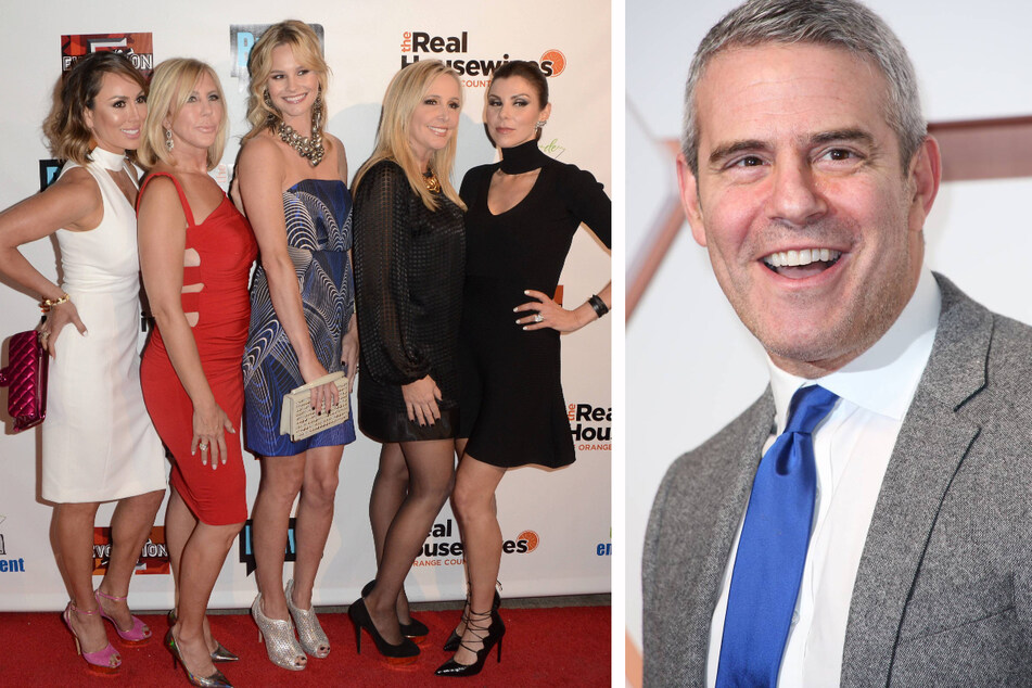 The Bravo Real Housewives franchise follows the lives and drama inside the friendship groups of affluent women (l.), and its reunion shows and specials are hosted by Andy Cohen (r.).