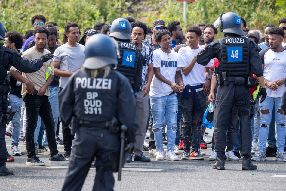 Beim Eritrea-Festival in Gießen 2022 gab es massive Ausschreitungen, die Polizei musste eingreifen.