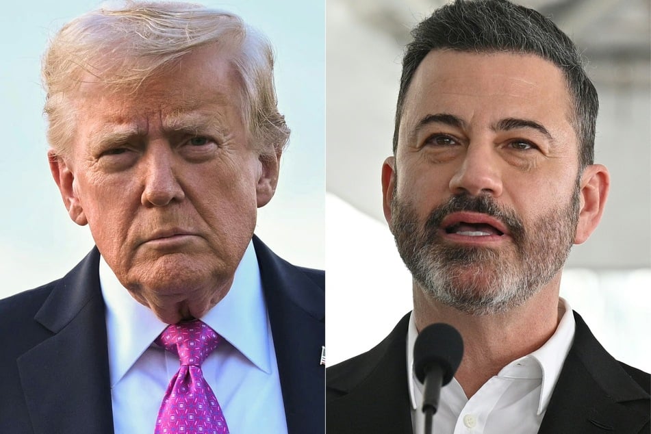 President Donald Trump (l.) has threatened to sue ABC after the return of Jimmy Kimmel Live!