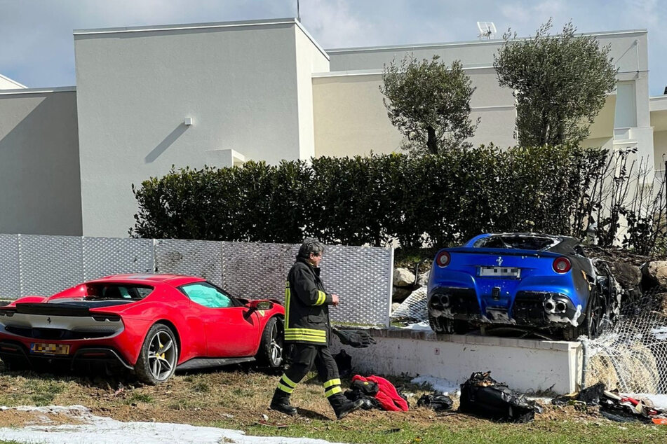 Die beiden Ferraris sind wohl nur noch Schrott.
