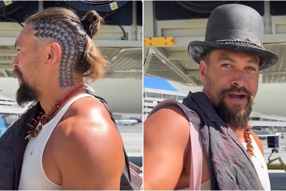 Jason Momoa has ditched his famous long locks for a new hairstyle and a sick head tattoo.