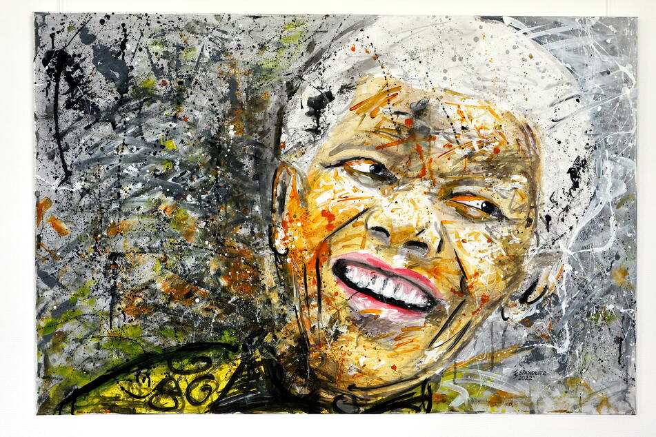 Auch der frühere Präsident Südafrikas, Nelson Mandela (1918-2013), ist zu sehen.