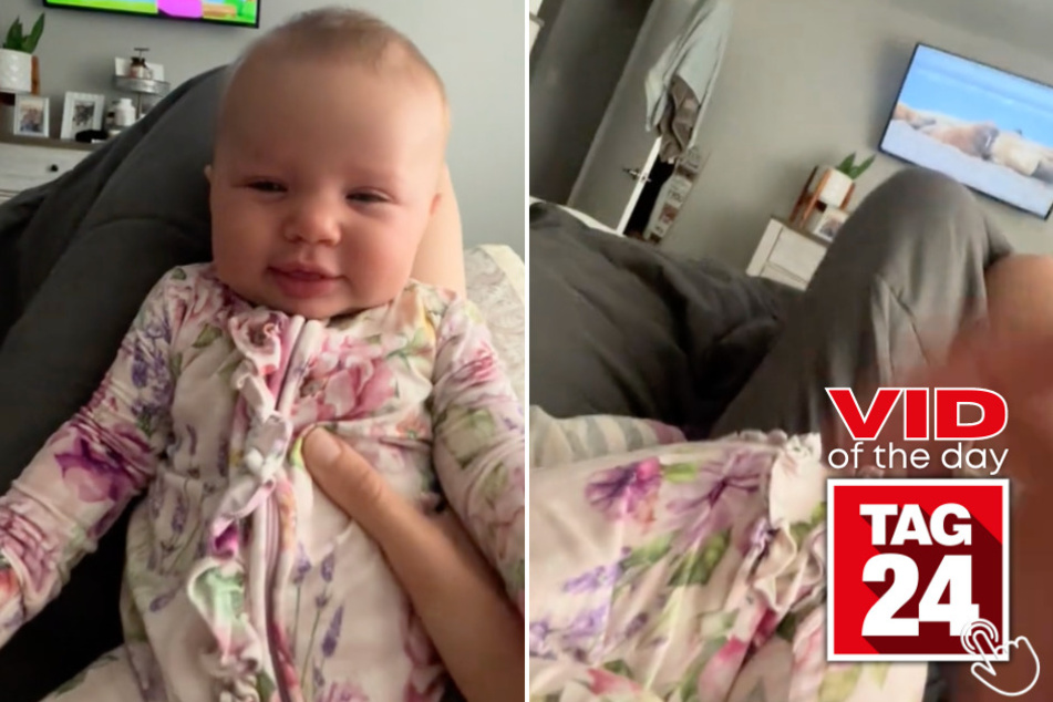 Today's Viral Video of the Day features an adorable baby with a mighty sneeze!