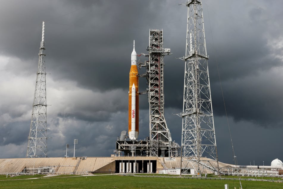 Clouds gather ahead of the Artemis launch mission test at Cape Canaveral, Florida on September 2.