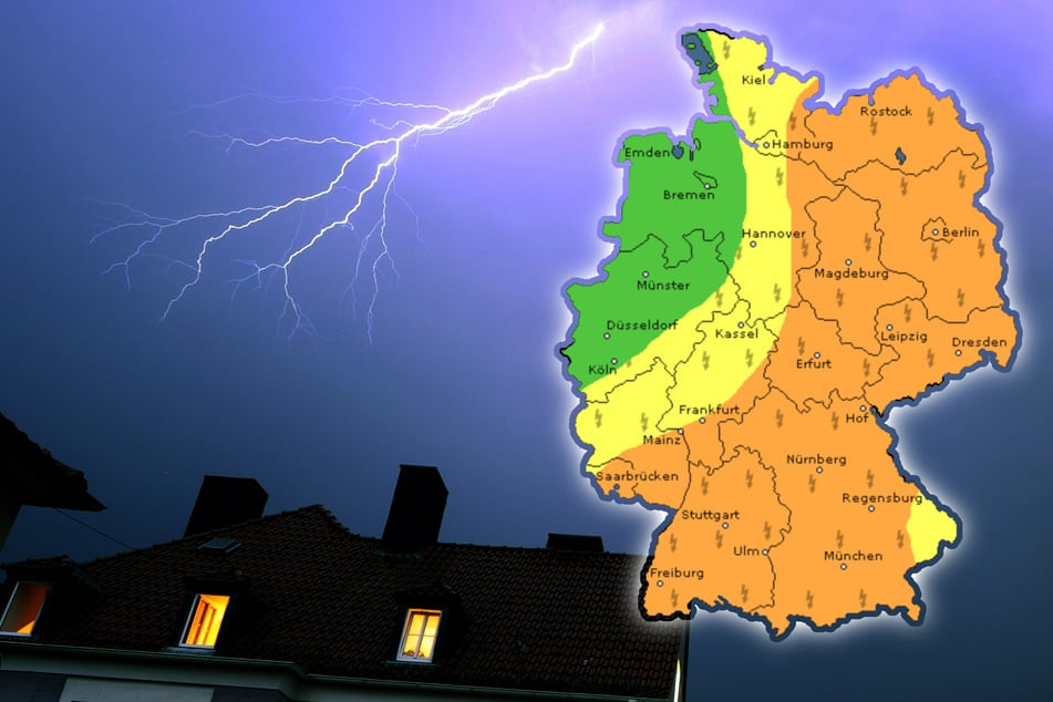 Unwetter rollt auf Deutschland zu: Hier soll es heute richtig brenzlig werden