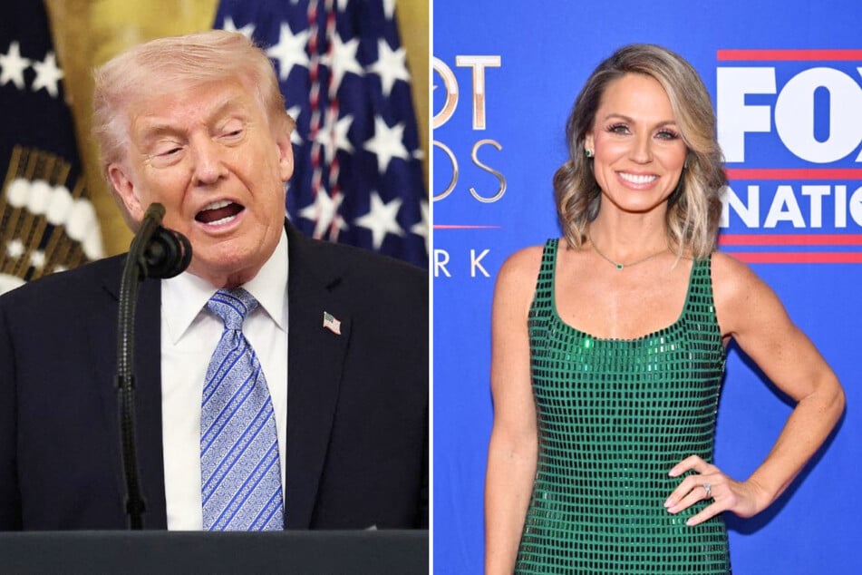 A recent report found that Nicole Saphier, President Donad Trump's (l.) nominee for surgeon general, has shared social media posts criticizing him and his policies.