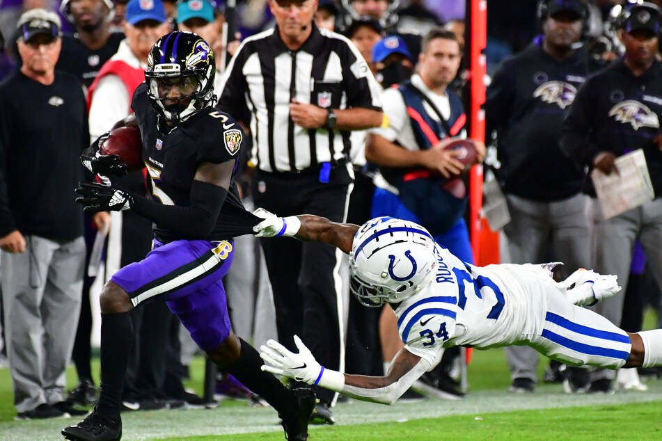 Ravens wide receiver Marquise Brown caught the game-winning touchdown in Baltimore's win over Indianapolis.