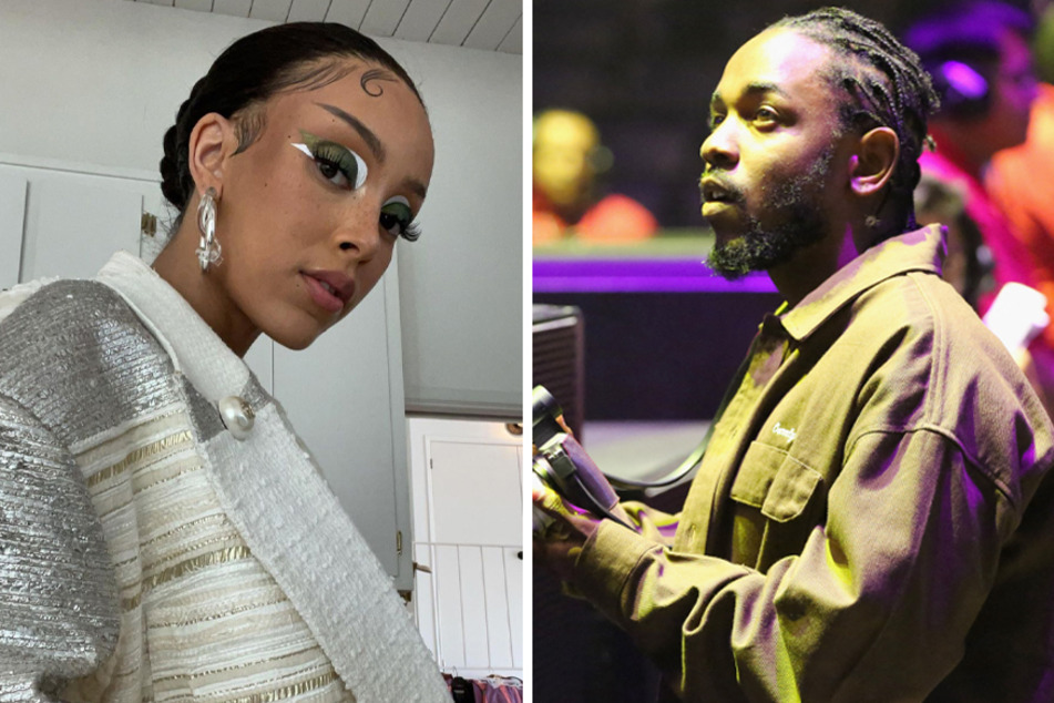 Doja Cat (l) and Kendrick Lamar are going up against each other for Record of the Year at the 65th Grammys.