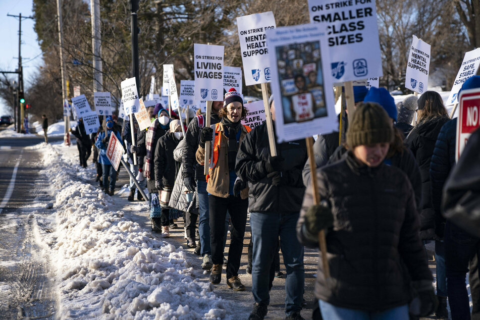 Minneapolis educators took to the streets on Tuesday after contract negotiations failed, marking the school district's first strike in more than 50 years.