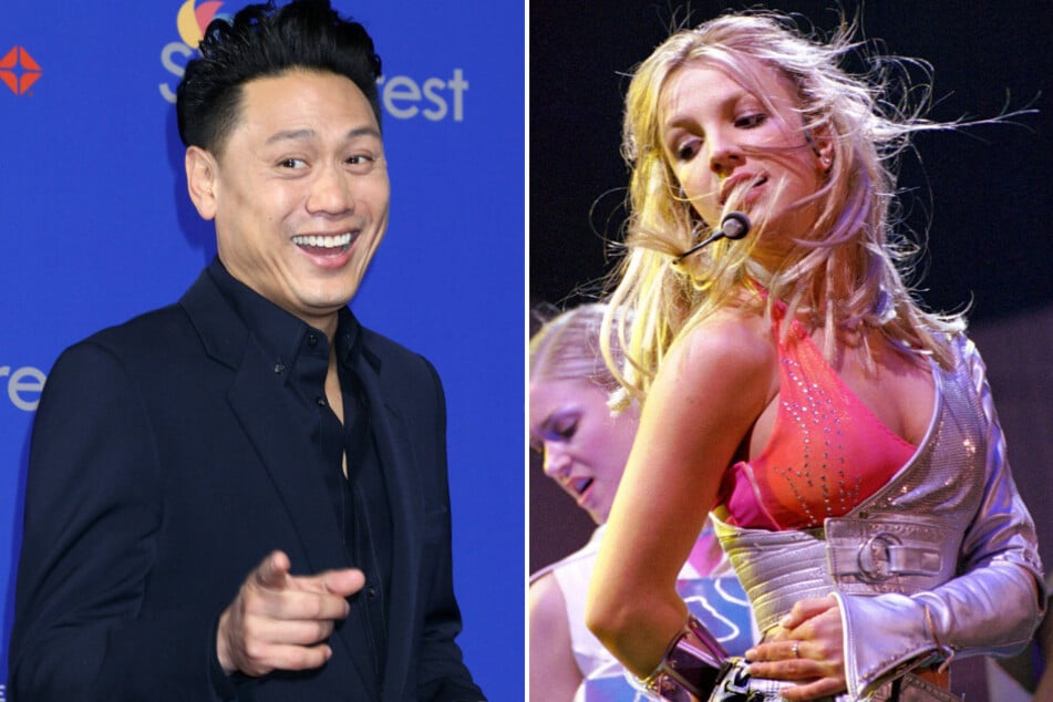 Director Jon M. Chu (l.) is working on a Britney Spears biopic based on her bestselling book, The Woman in Me.