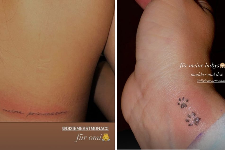 Millionärstochter Davina Geiss (20) hat sich ihre ersten zwei Tattoos stechen lassen.