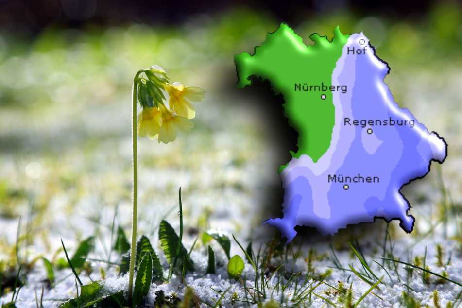 Bei sinkenden Temperaturen verwandelt sich der Niederschlag in Bayern in hohen Lagen in Schnee.