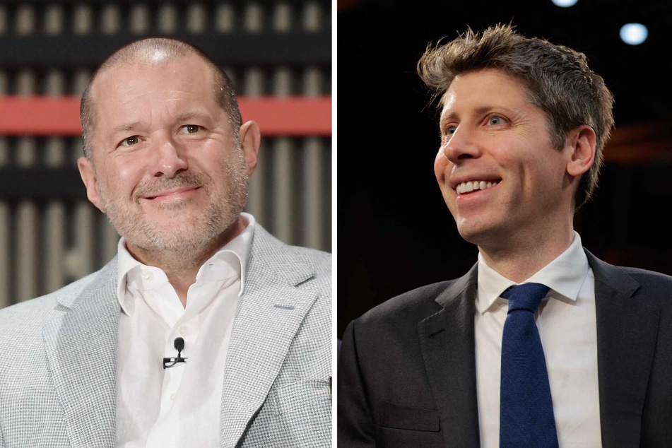 The legendary Apple designer Jony Ive (l.) has joined OpenAI to create devices tailored for using generative AI, per OpenAI chief executive Sam Altman (r.)