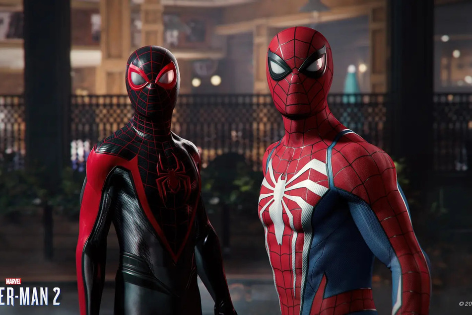 Die Spider-Men Peter Parker und Miles Morales kämpfen Seite an Seite.