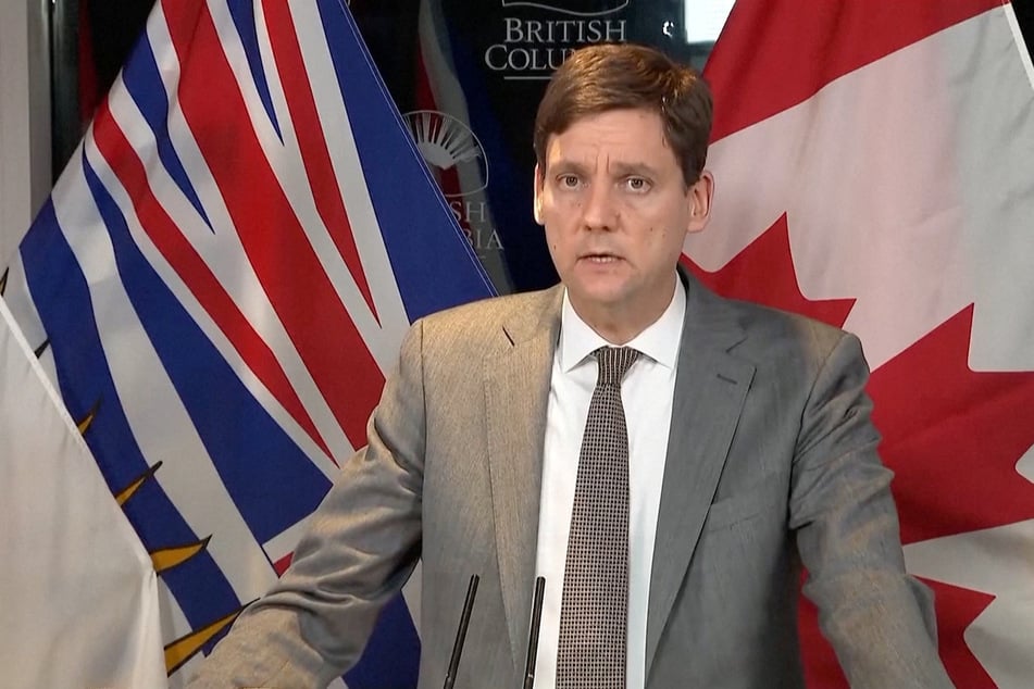 British Columbia Premier David Eby speaks during a press conference following the deadly mass shooting in Tumbler Ridge on February 10, 2026.