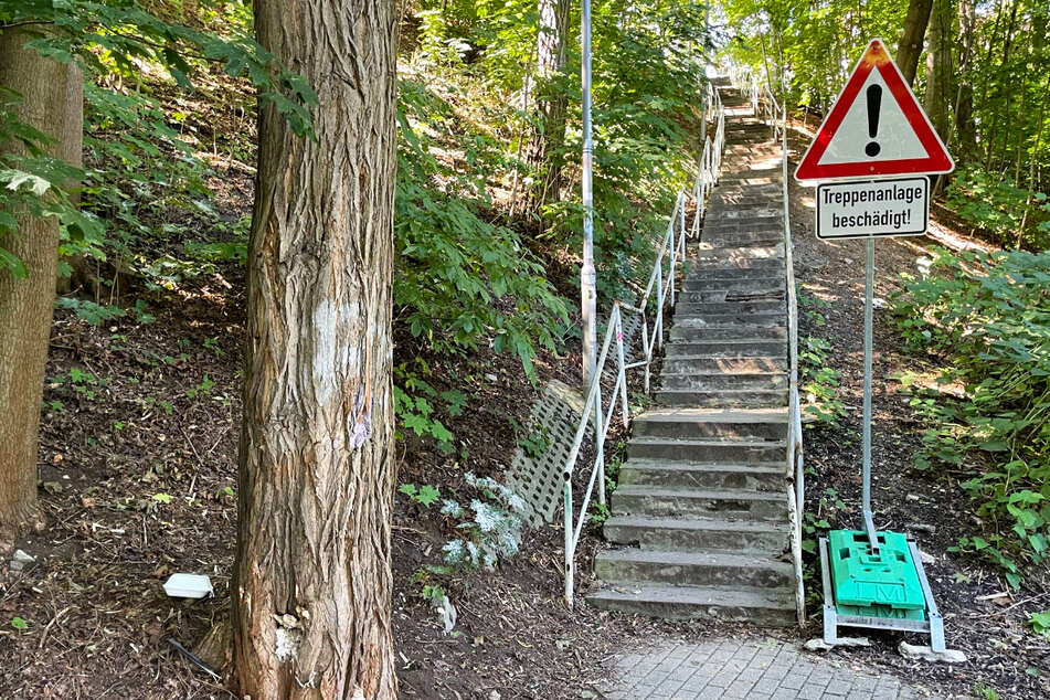 Chemnitz: Chemnitz: Treppe auf dem Kaßberg wird wochenlang gesperrt