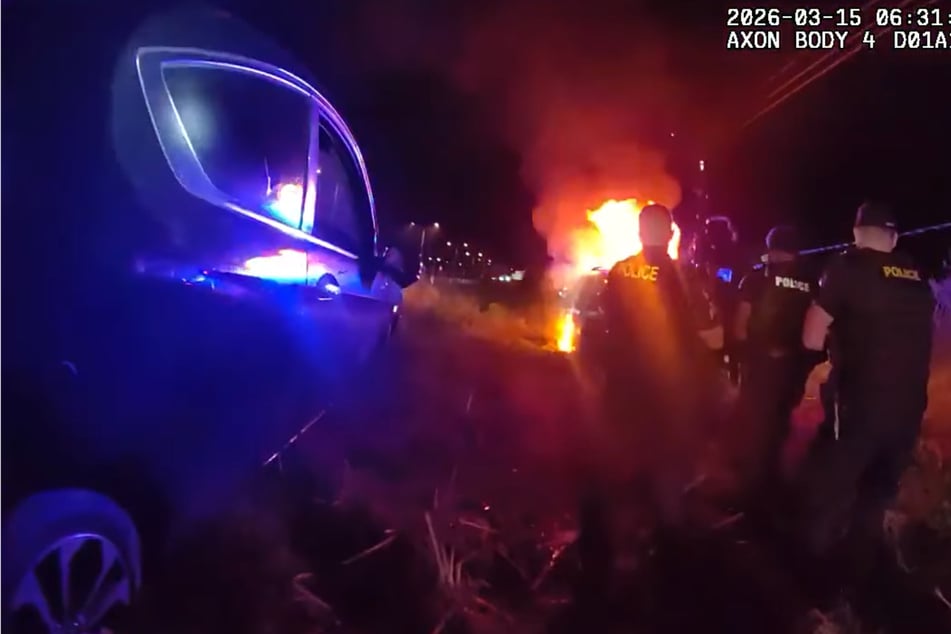 Der dramatischste Vorfall endete mit einer Verfolgungsjagd und einem brennenden Streifenwagen.