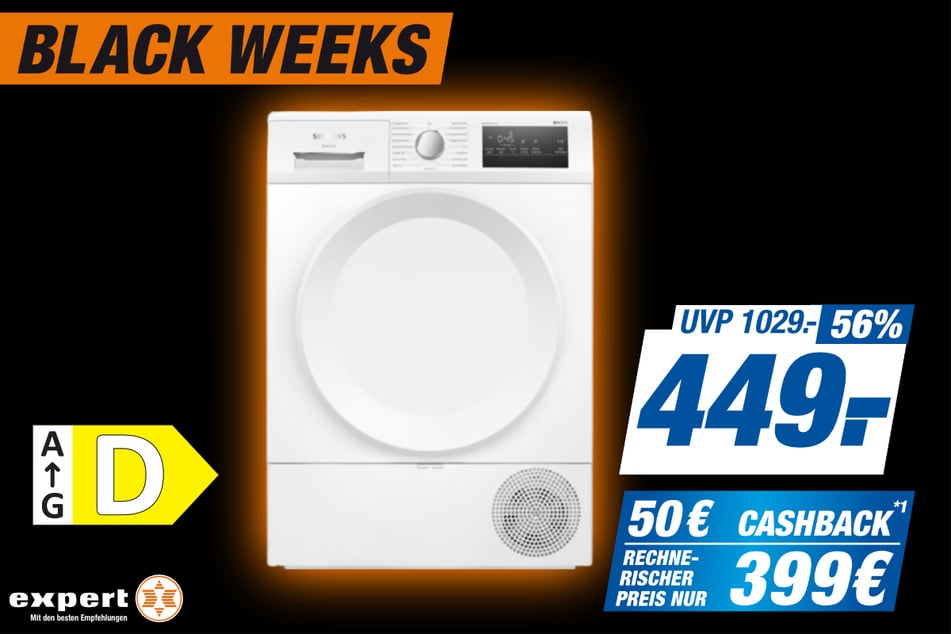 Siemens-Trockner WT43HV94
für 399 statt 1.029 Euro*¹.