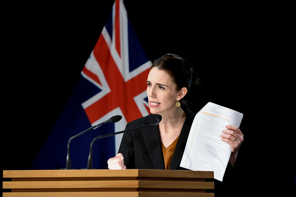 Jacinda Ardern, Premierministerin von Neuseeland, spricht bei einer Pressekonferenz.