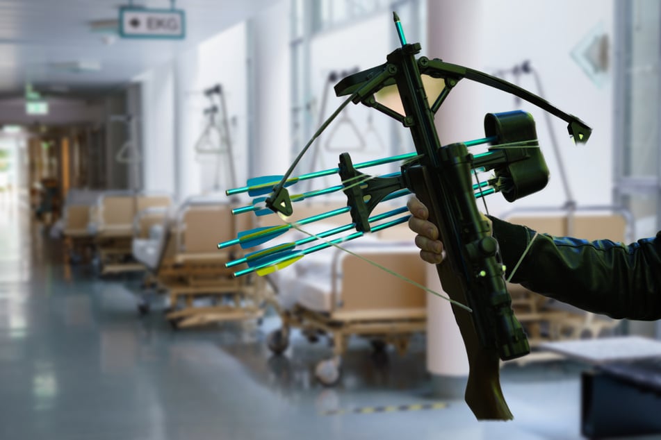 Der Angeklagte soll sein Opfer am Arbeitsplatz der Frau in einem Krankenhaus gezielt mit der Armbrust erschossen haben. (Symbolbild)