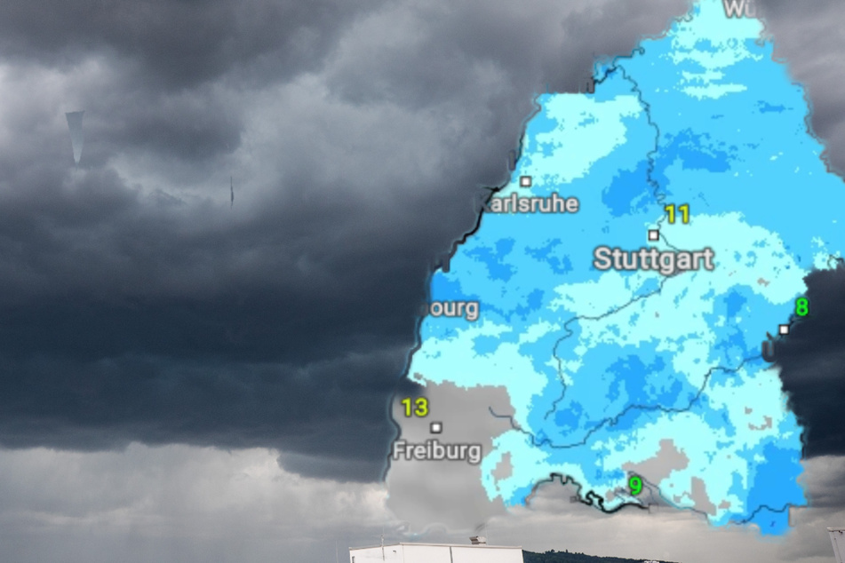 Das Wetter in Baden-Württemberg wird sehr ungemütlich: Bis zu 50 Liter Regen können es pro Quadratmeter werden.