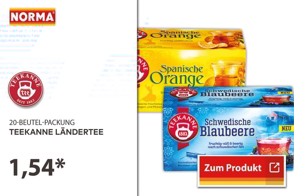 Teekanne Ländertee für 1,54 Euro.