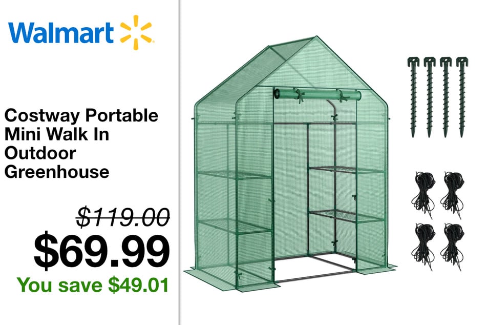 On offer at Walmart: Costway Portable Mini Walk In Outdoor Greenhouse