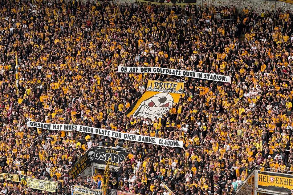 Die SGD-fans feiern Claudio Kammerknecht, der in Dresden immer ein Zuhause haben wird.