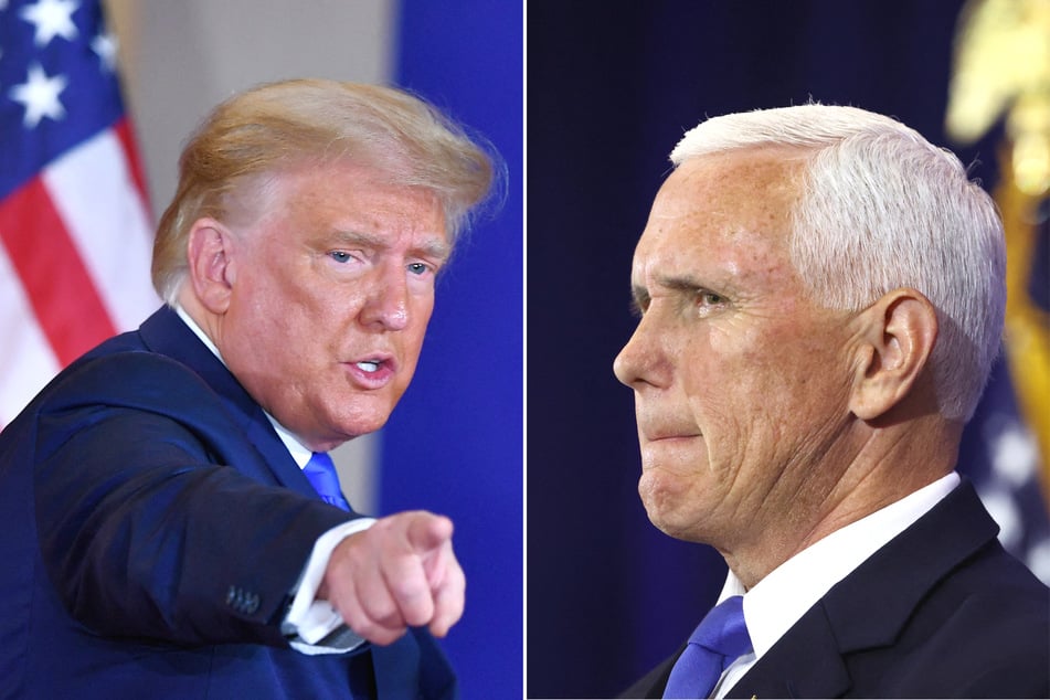 Former Vice President Mike Pence (r.) defended Donald Trump and his supporters who rioted on January 6 during a recent interview.