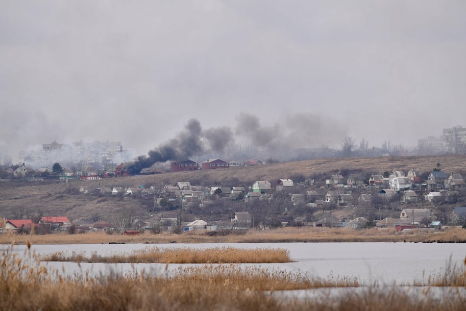 Smoke rises over Mariupol, where a fourth evacuation effort is underway.