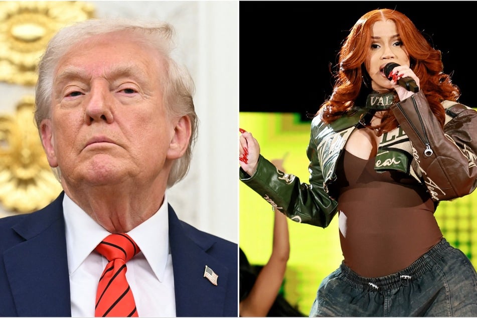 Cardi B (r.) blames President Donald Trump (l.) and his administration for the rising living costs and lack of help from the government.