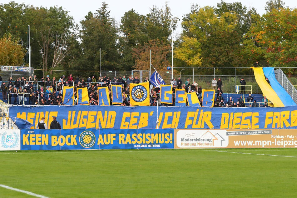 Die Lok-Leipzig-Fans hatten für die Partie gegen Rotation Dresden eine Choreo vorbereitet.