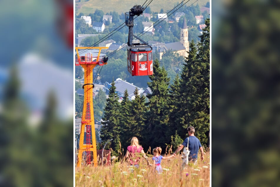 Gute Neuigkeiten für die Schwebebahn auf dem Fichtelberg: Der Freistaat Sachsen übergab am Mittwoch einen Scheck über 200.000 Euro.