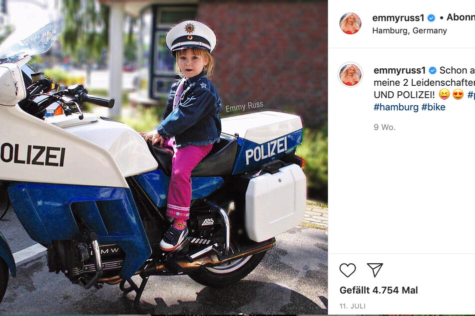 Schon als Kind hatte Emmy eine Vorliebe für die Polizei-Flotte.
