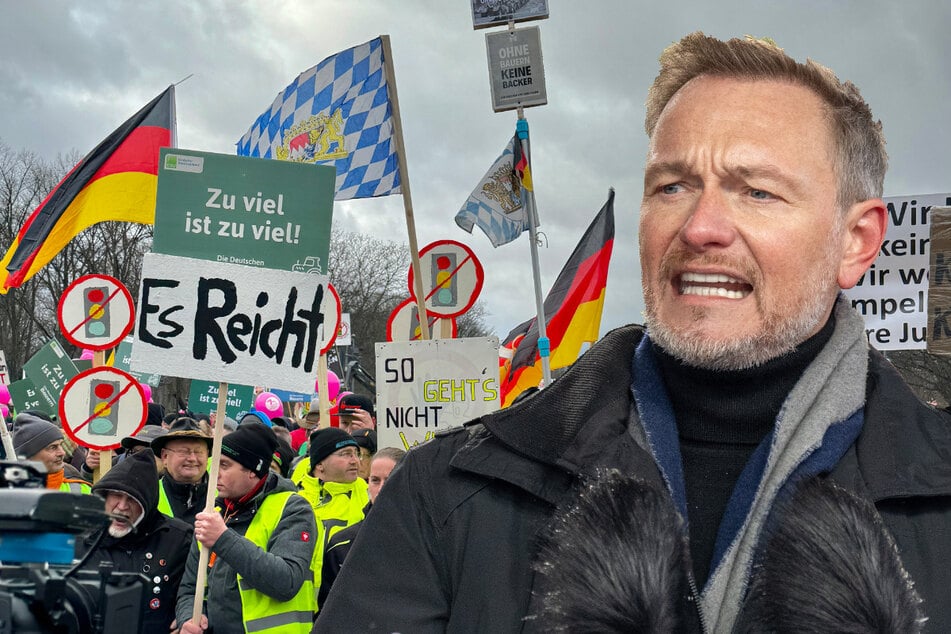 Tausende demonstrieren in Berlin: Bauern buhen Finanzminister Lindner aus