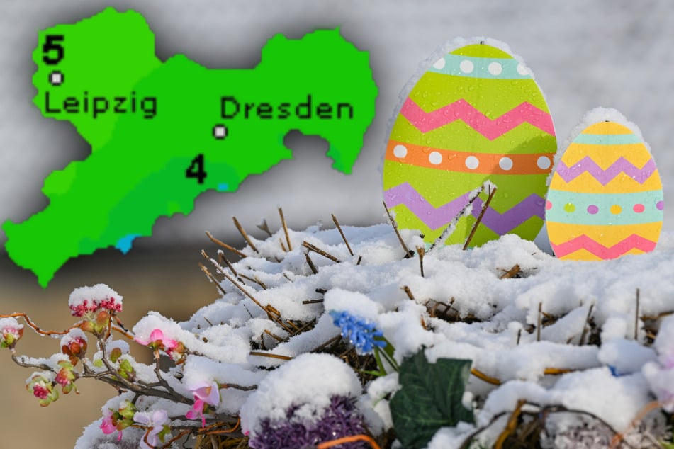 Und das so kurz vor Ostern: In der Karwoche muss in Sachsen mit Frost, Schnee und Glätte gerechnet werden. (Symbolbild)