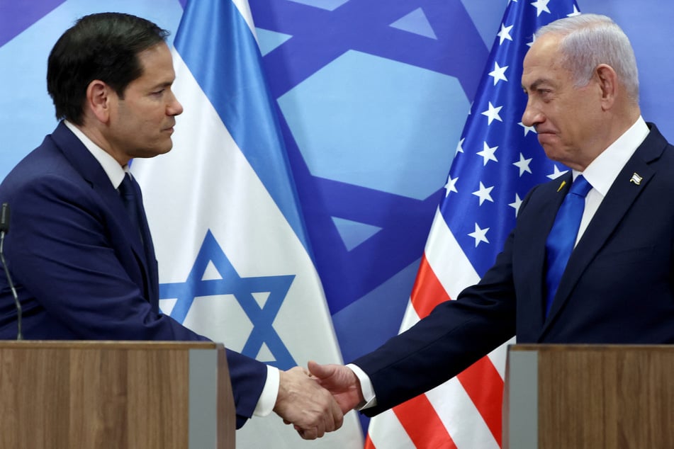 US Secretary of State Marco Rubio (l.) has once again spoken with Israeli Prime Minister Benjamin Netanyahu